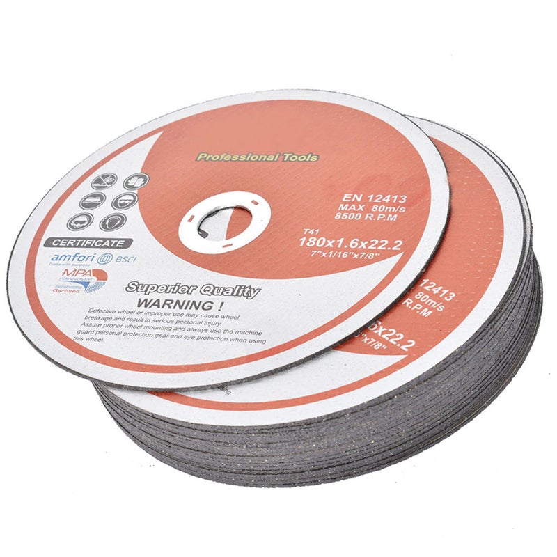 findmall 100 Pack 7" x1/16 x7/8" Cut-Off Wheel - Metal & Stainless Steel Cutting Discs - Image 1